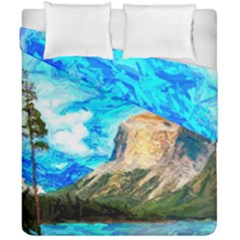 Painting Paintings Mountain Duvet Cover Double Side (california King Size) by Pakrebo