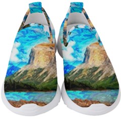 Painting Paintings Mountain Kids  Slip On Sneakers