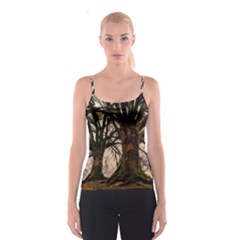 Ent Treant Trees Tree Bark Barks Spaghetti Strap Top by Pakrebo