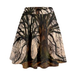 Ent Treant Trees Tree Bark Barks High Waist Skirt by Pakrebo