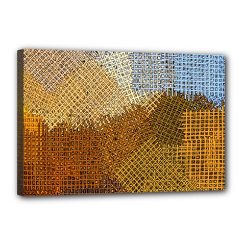 Color Colors Abstract Yellow Brown Canvas 18  X 12  (stretched) by Pakrebo