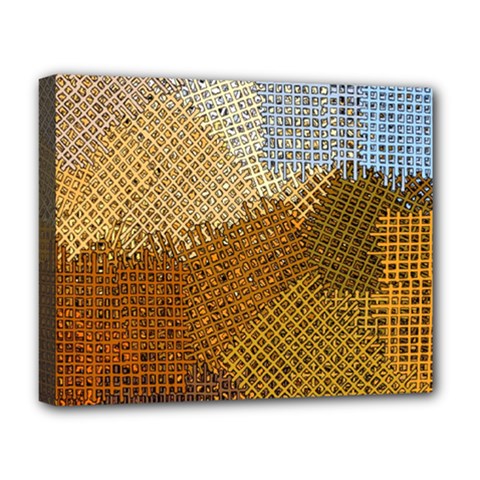 Color Colors Abstract Yellow Brown Deluxe Canvas 20  X 16  (stretched) by Pakrebo