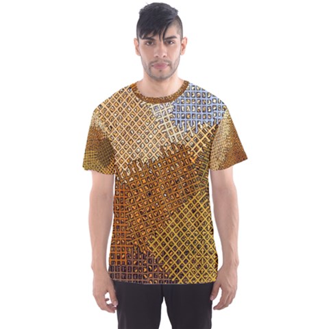 Color Colors Abstract Yellow Brown Men s Sports Mesh Tee by Pakrebo