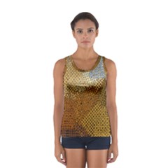 Color Colors Abstract Yellow Brown Sport Tank Top  by Pakrebo