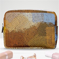 Color Colors Abstract Yellow Brown Make Up Pouch (medium)