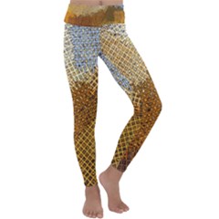 Color Colors Abstract Yellow Brown Kids  Lightweight Velour Classic Yoga Leggings