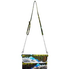 Color Lake Mountain Painting Mini Crossbody Handbag