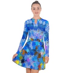 Color Colors Abstract Colorful Long Sleeve Panel Dress by Pakrebo