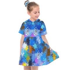 Color Colors Abstract Colorful Kids  Sailor Dress by Pakrebo