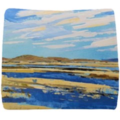 The Landscape Water Blue Painting Seat Cushion by Pakrebo