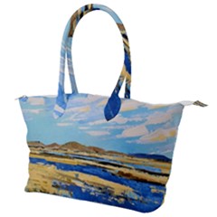 The Landscape Water Blue Painting Canvas Shoulder Bag