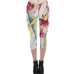 Plant Nature Flowers Foliage Capri Leggings  by Pakrebo