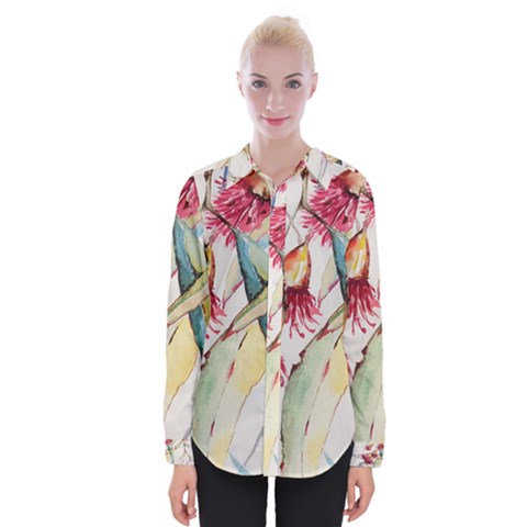 Plant Nature Flowers Foliage Womens Long Sleeve Shirt by Pakrebo