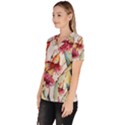 Plant Nature Flowers Foliage Women s V-Neck Scrub Top View2