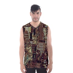 New York City Skyscrapers Men s Basketball Tank Top by Pakrebo