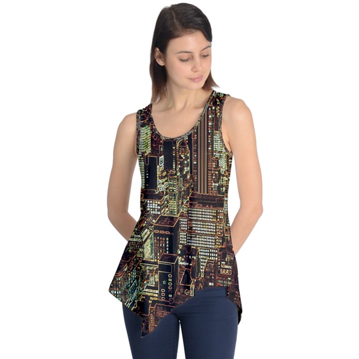 New York City Skyscrapers Sleeveless Tunic