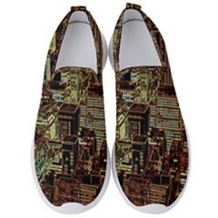 New York City Skyscrapers Men s Slip On Sneakers