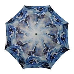 Art Painting Sea Storm Seagull Golf Umbrellas by Pakrebo