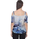 Art Painting Sea Storm Seagull Cutout Shoulder Tee View2