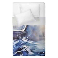 Art Painting Sea Storm Seagull Duvet Cover Double Side (single Size) by Pakrebo