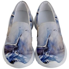 Art Painting Sea Storm Seagull Kids  Lightweight Slip Ons by Pakrebo