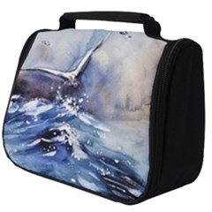 Art Painting Sea Storm Seagull Full Print Travel Pouch (big)