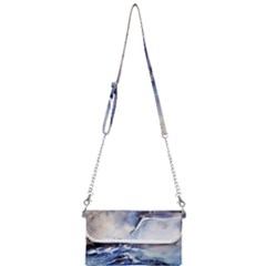 Art Painting Sea Storm Seagull Mini Crossbody Handbag