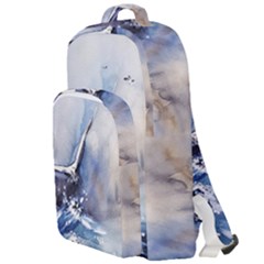 Art Painting Sea Storm Seagull Double Compartment Backpack