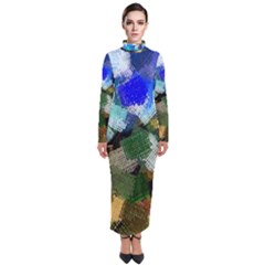 Texture Color Colors Network Turtleneck Maxi Dress by Pakrebo