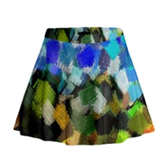 Texture Color Colors Network Mini Flare Skirt by Pakrebo