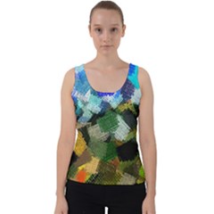 Texture Color Colors Network Velvet Tank Top by Pakrebo