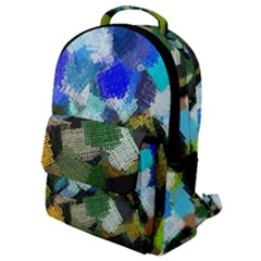 Texture Color Colors Network Flap Pocket Backpack (small)