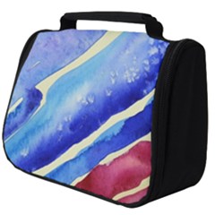 Painting Abstract Blue Pink Spots Full Print Travel Pouch (big)