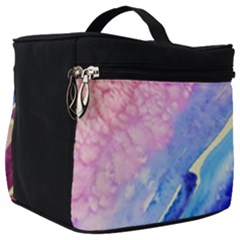 Painting Abstract Blue Pink Spots Make Up Travel Bag (big)