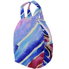 Painting Abstract Blue Pink Spots Travel Backpacks