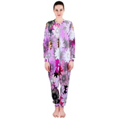 Flower Flowers Carta Da Parati Onepiece Jumpsuit (ladies)  by Pakrebo