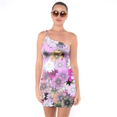 Flower Flowers Carta Da Parati One Soulder Bodycon Dress by Pakrebo