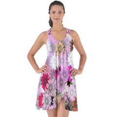 Flower Flowers Carta Da Parati Show Some Back Chiffon Dress by Pakrebo