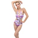 Flower Flowers Carta Da Parati Plunging Cut Out Swimsuit View1