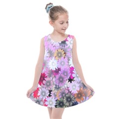 Flower Flowers Carta Da Parati Kids  Summer Dress by Pakrebo