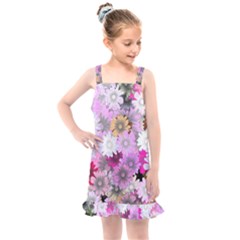 Flower Flowers Carta Da Parati Kids  Overall Dress by Pakrebo