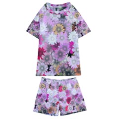 Flower Flowers Carta Da Parati Kids  Swim Tee And Shorts Set by Pakrebo