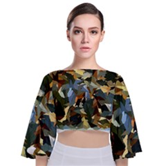 Fantasia Fantasie Color Colors Tie Back Butterfly Sleeve Chiffon Top by Pakrebo