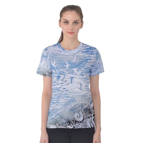 Coast Beach Shell Conch Water Women s Cotton Tee by Pakrebo