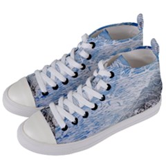 Coast Beach Shell Conch Water Women s Mid-top Canvas Sneakers by Pakrebo