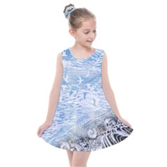 Coast Beach Shell Conch Water Kids  Summer Dress by Pakrebo