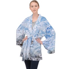 Coast Beach Shell Conch Water Velvet Kimono Robe by Pakrebo