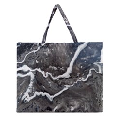 Cold Lava Zipper Large Tote Bag by WILLBIRDWELL