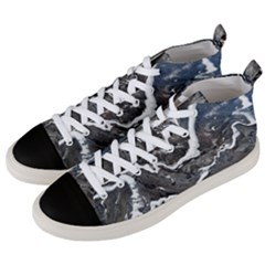 Cold Lava Men s Mid-top Canvas Sneakers by WILLBIRDWELL