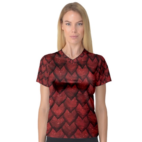 Redreptile V-neck Sport Mesh Tee by LalaChandra